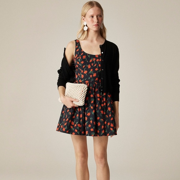 J. Crew Dresses & Skirts - JCrew Fit-and-flare mini dress in painted daisy print
